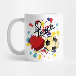 Peace Love Soccer Mug